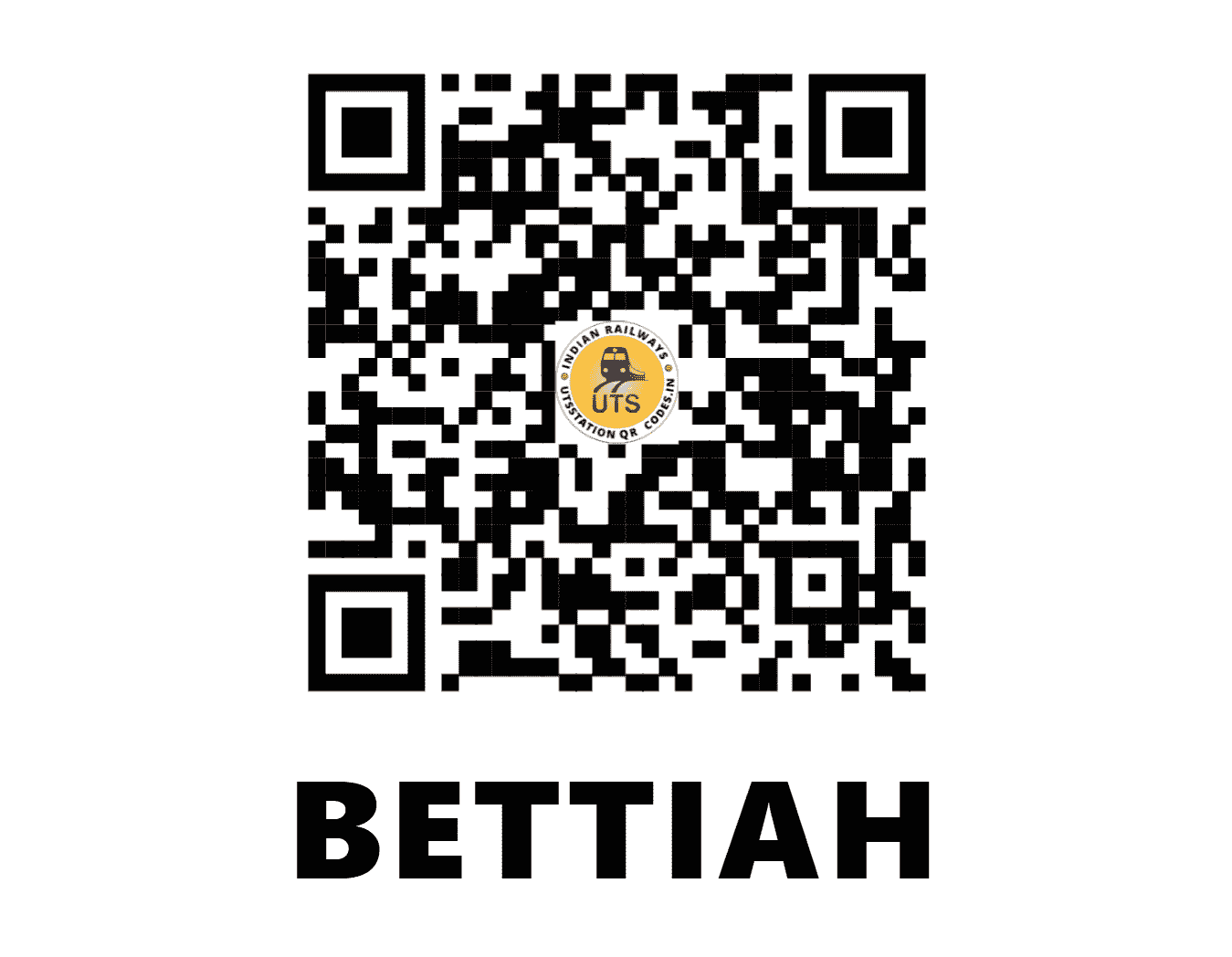 UTS QR Code for BETTIAH - BTH - EC (BIHAR)