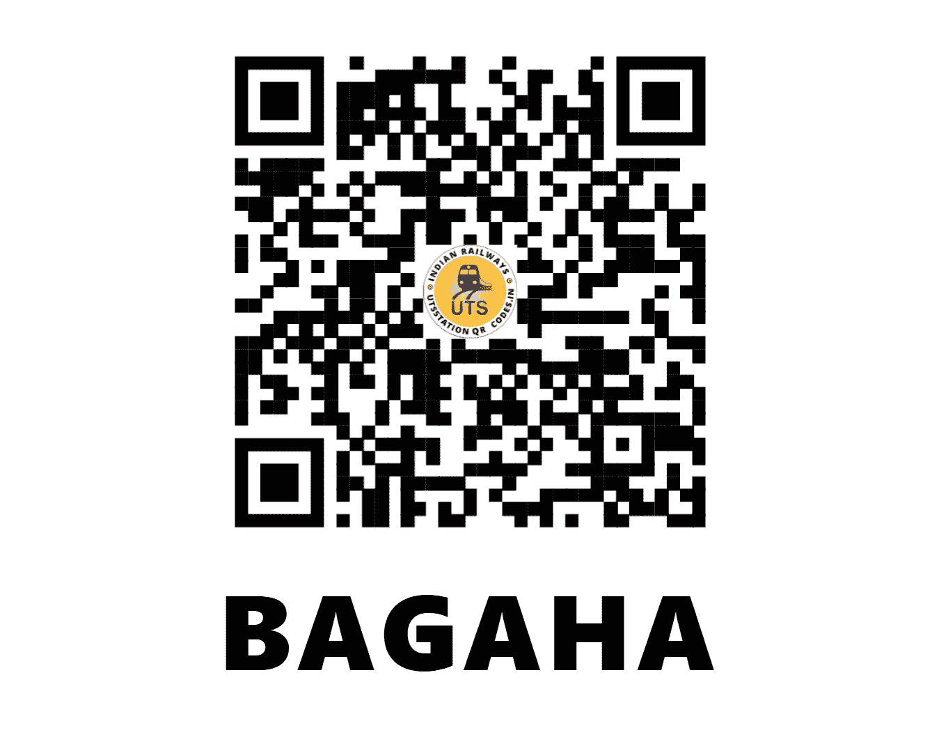 UTS QR Code for BAGAHA - BUG - EC (BIHAR)