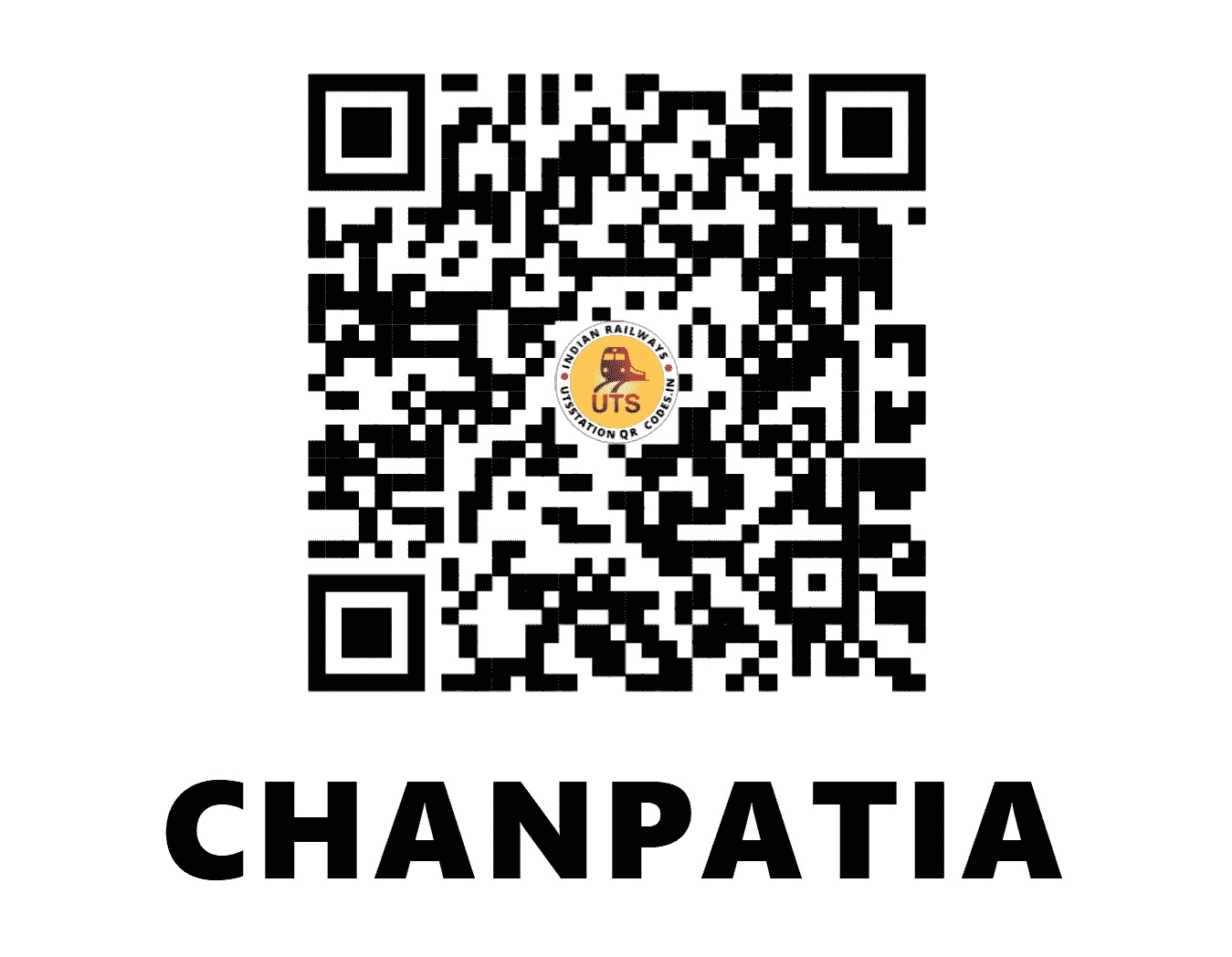UTS QR Code for CHANPATIA - CAI - EC (BIHAR)