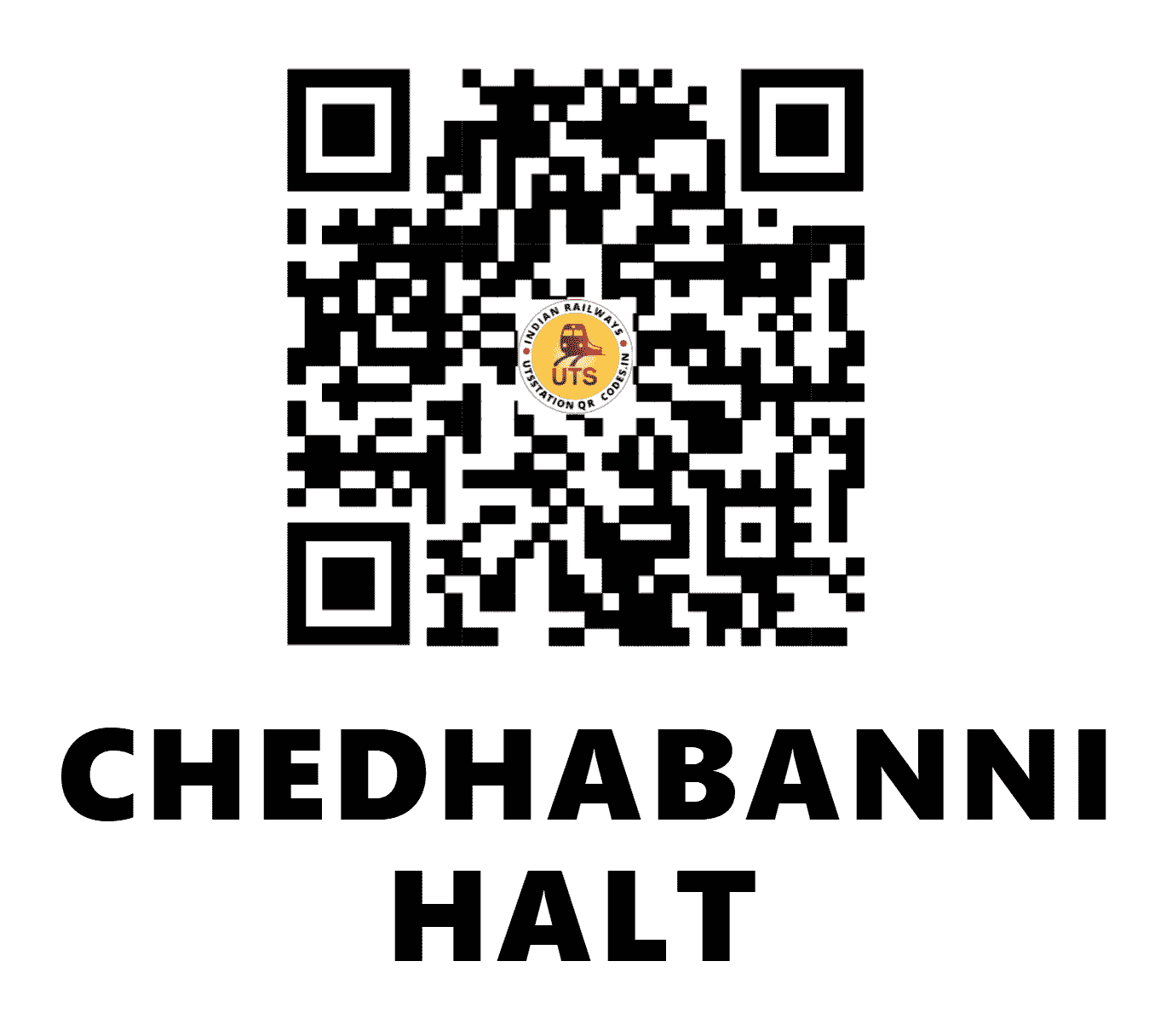 UTS QR Code for CHEDHABANNI HALT - CDBN - EC (BIHAR)