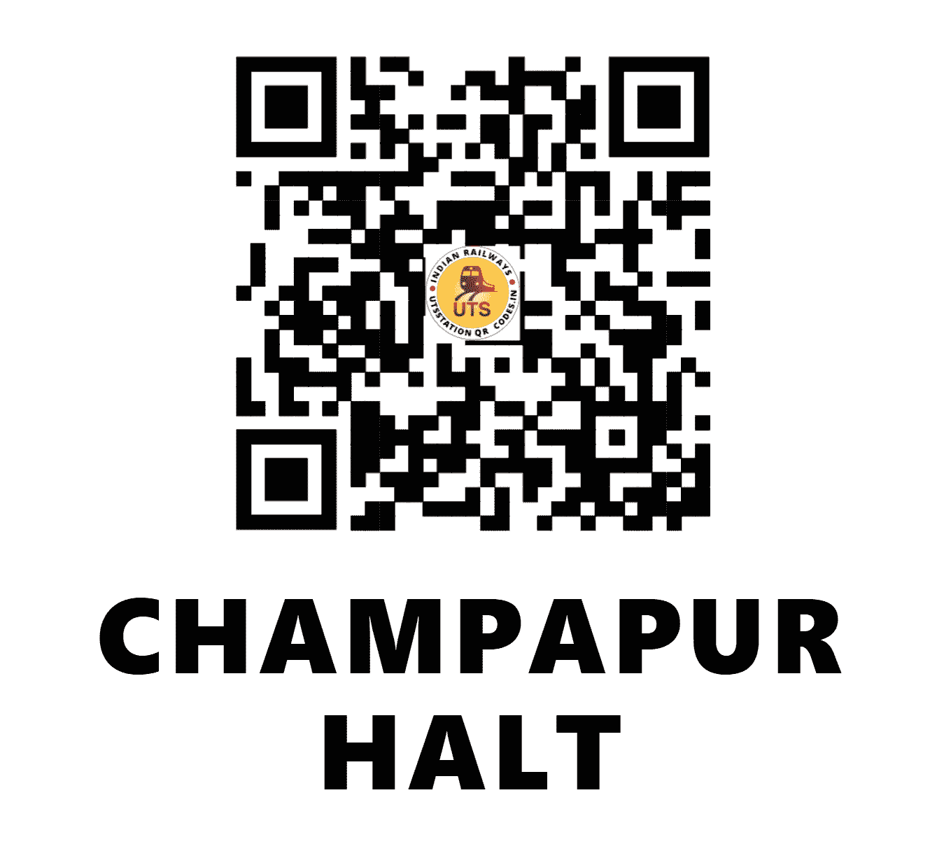 UTS QR Code for CHAMPAPUR HALT - CPPR - EC (BIHAR)