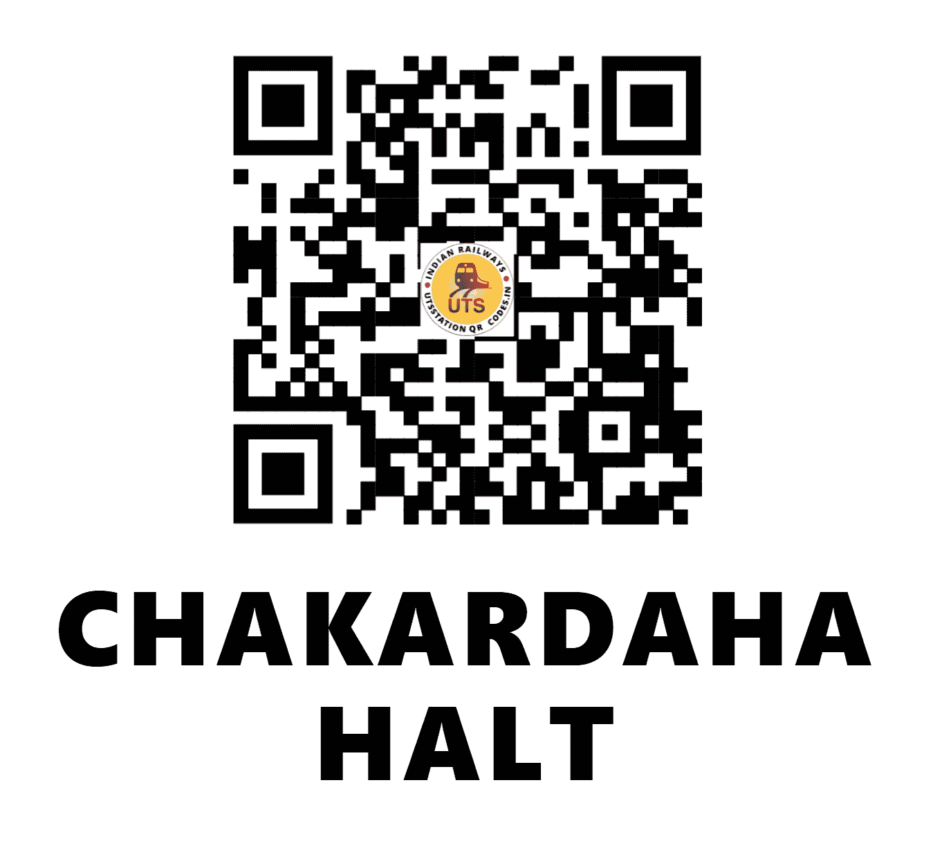 UTS QR Code for CHAKARDAHA HALT - CRDA - EC (BIHAR)