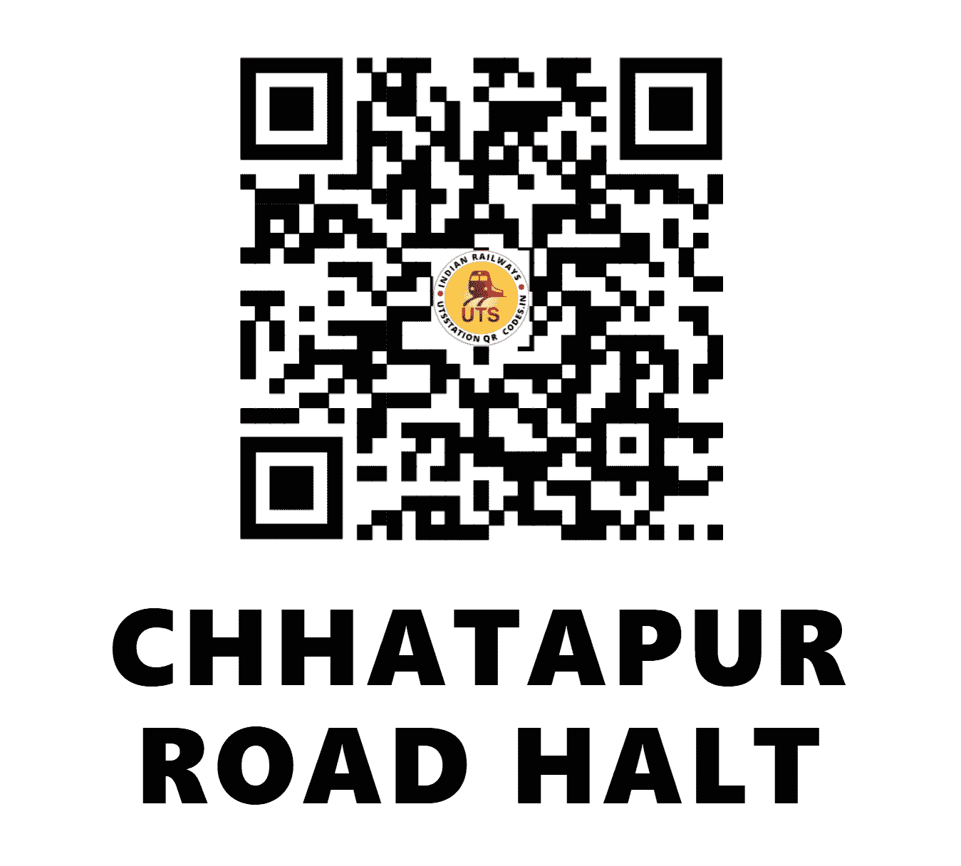 UTS QR Code for CHHATAPUR ROAD HALT - CTU - EC (BIHAR)