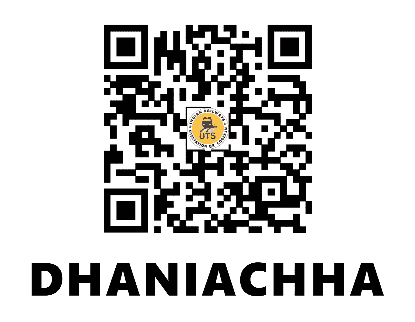 UTS QR Code for DHANIACHHA - DCX - EC (BIHAR)