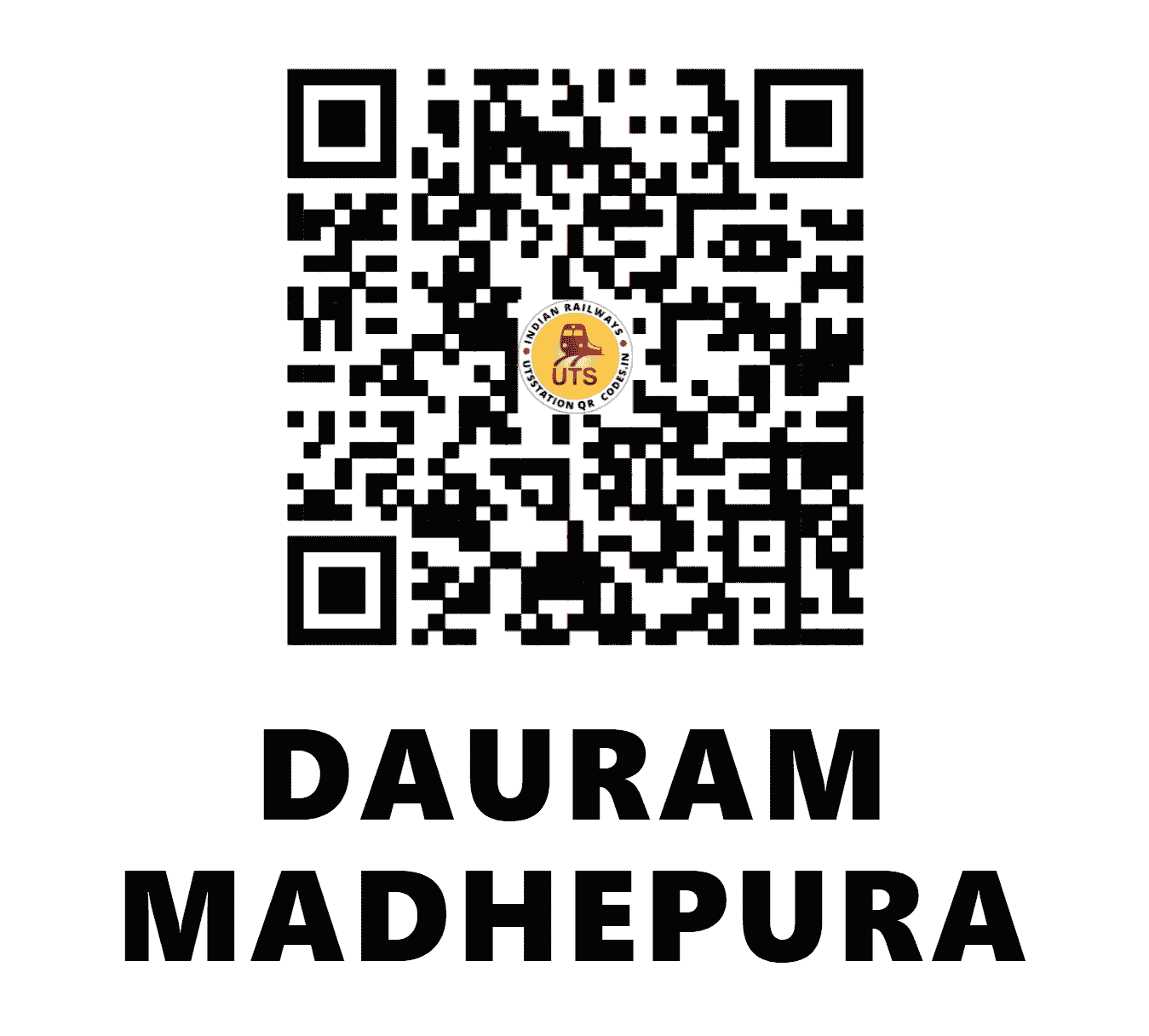 UTS QR Code for DAURAM MADHEPURA - DMH - EC (BIHAR)