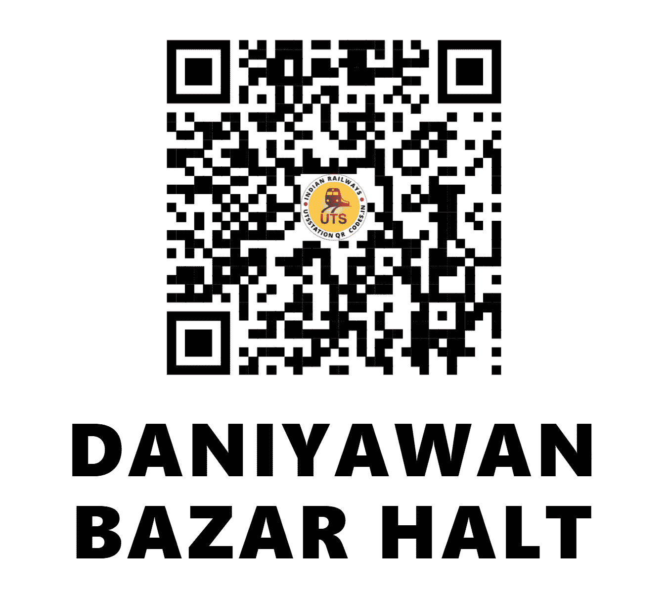 UTS QR Code for DANIYAWAN BAZAR HALT - DNWH - EC (BIHAR)
