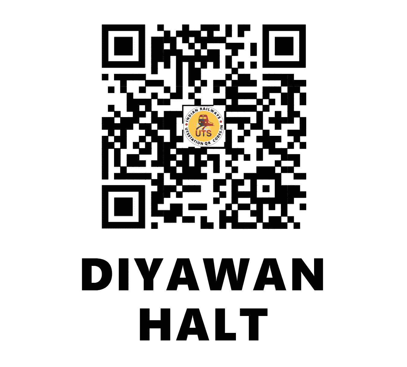 UTS QR Code for DIYAWAN HALT - DYW - EC (BIHAR)