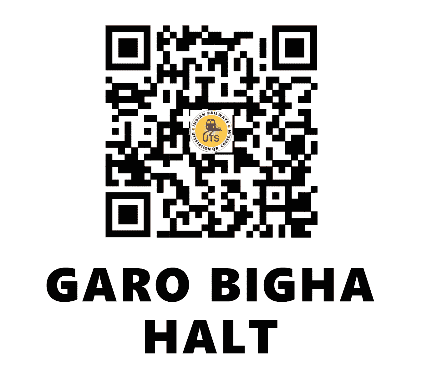 UTS QR Code for GARO BIGHA HALT - GBHA - EC (BIHAR)