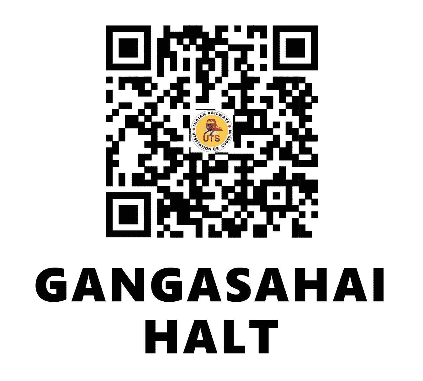 UTS QR Code for GANGASAHAI HALT - GGSY - EC (BIHAR)