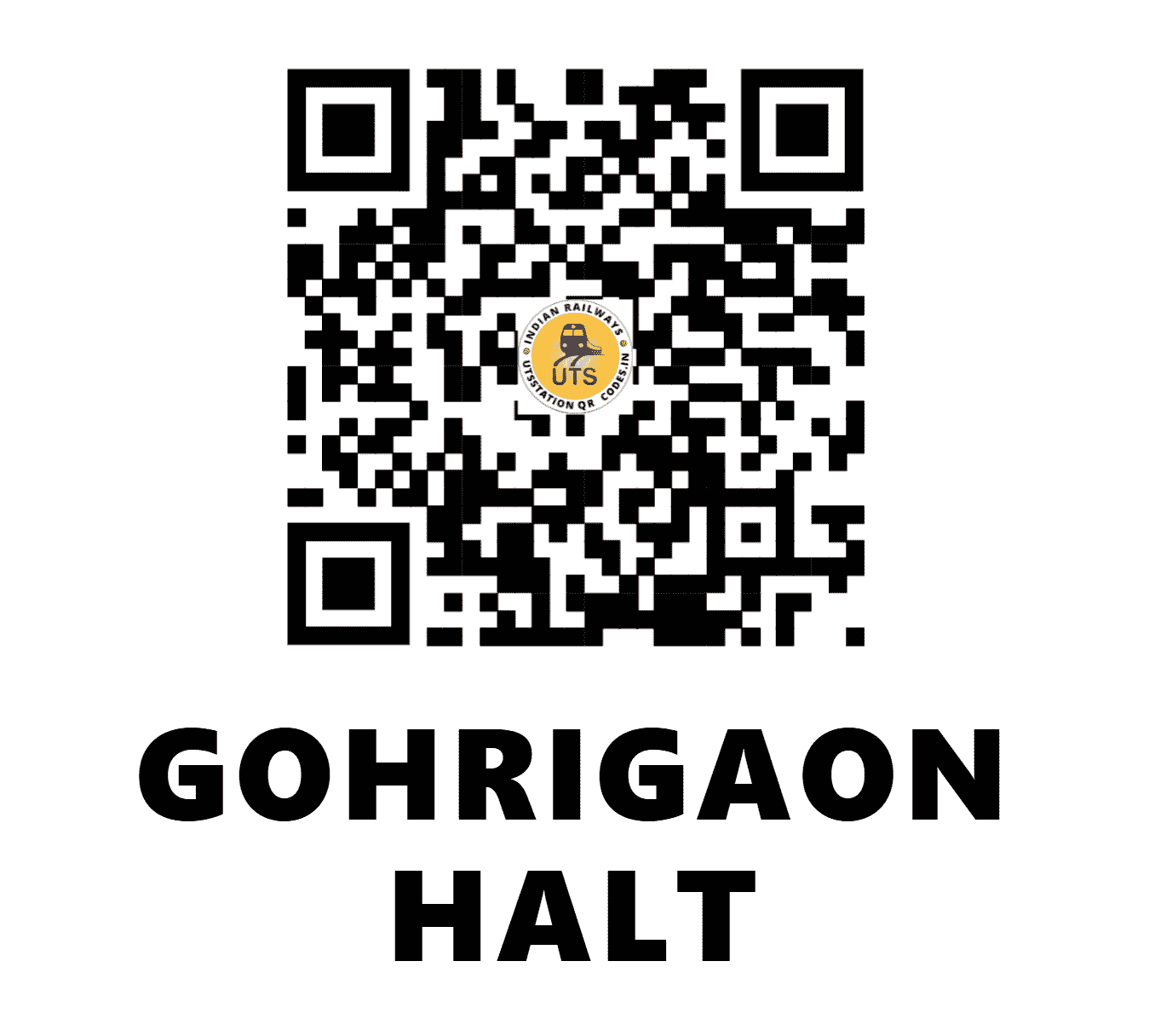 UTS QR Code for GOHRIGAON HALT - GIG - EC (BIHAR)