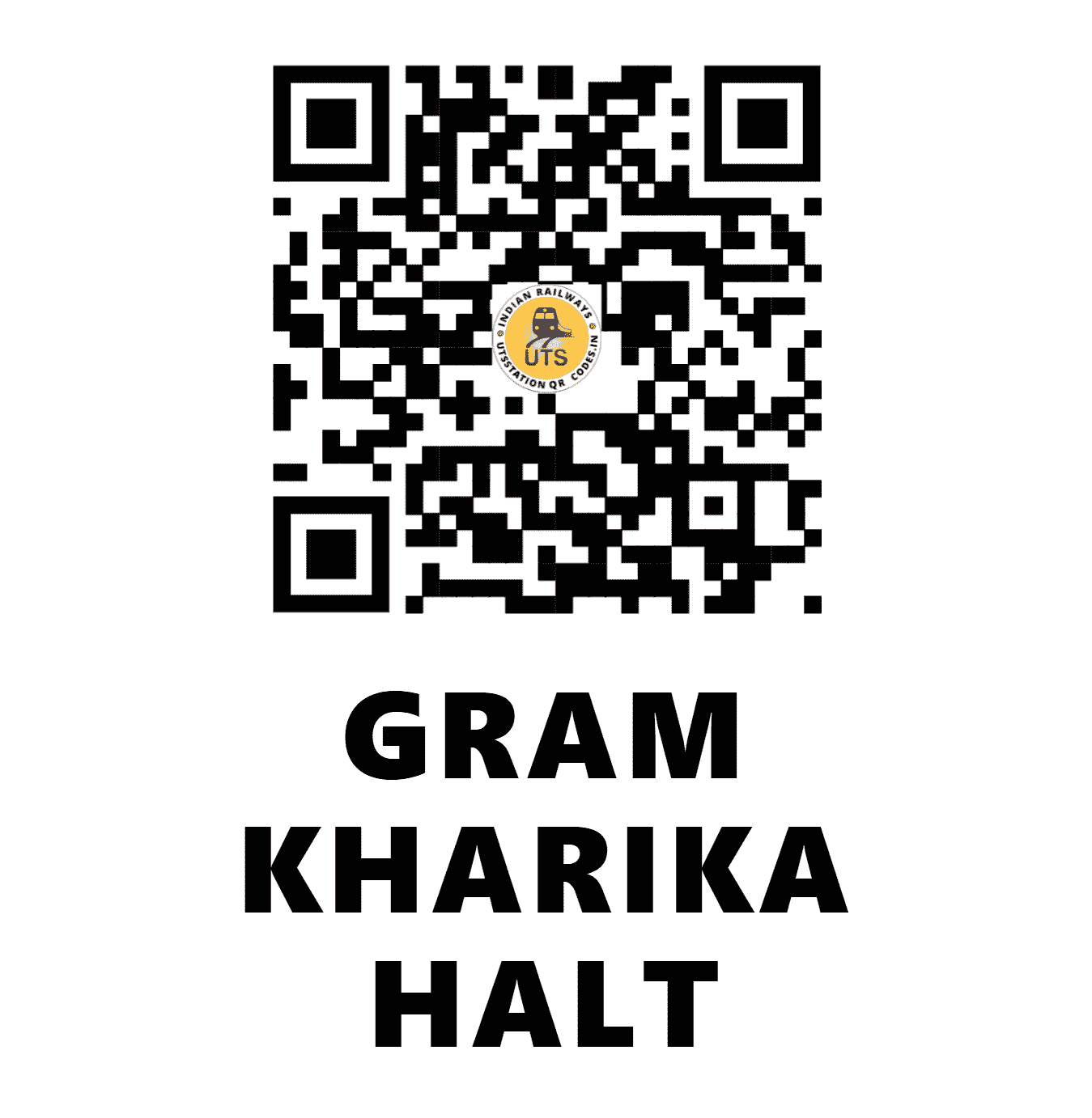 UTS QR Code for GRAM KHARIKA HALT - GKHT - EC (BIHAR)