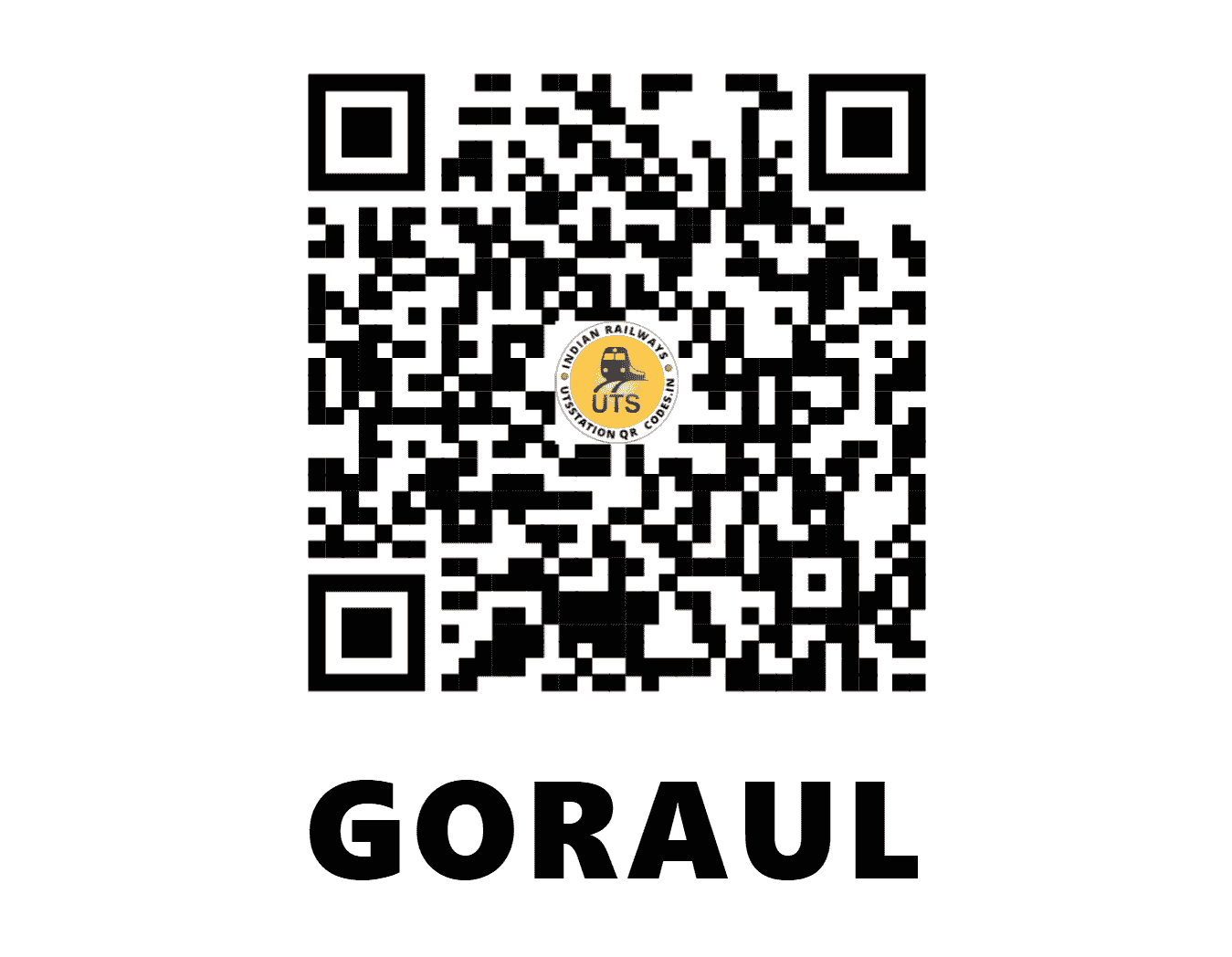 UTS QR Code for GORAUL - GRL - EC (BIHAR)