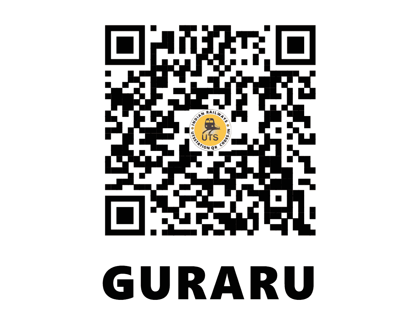UTS QR Code for GURARU - GRRU - EC (BIHAR)