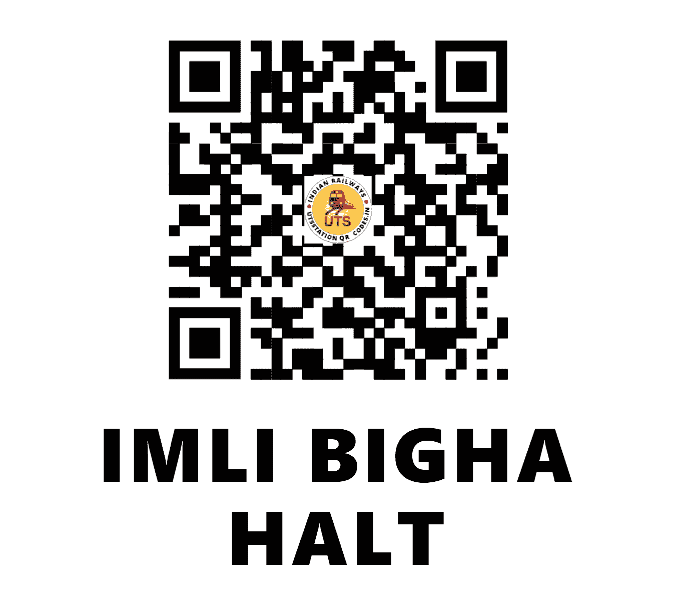 UTS QR Code for IMLI BIGHA HALT - IMBG - EC (BIHAR)