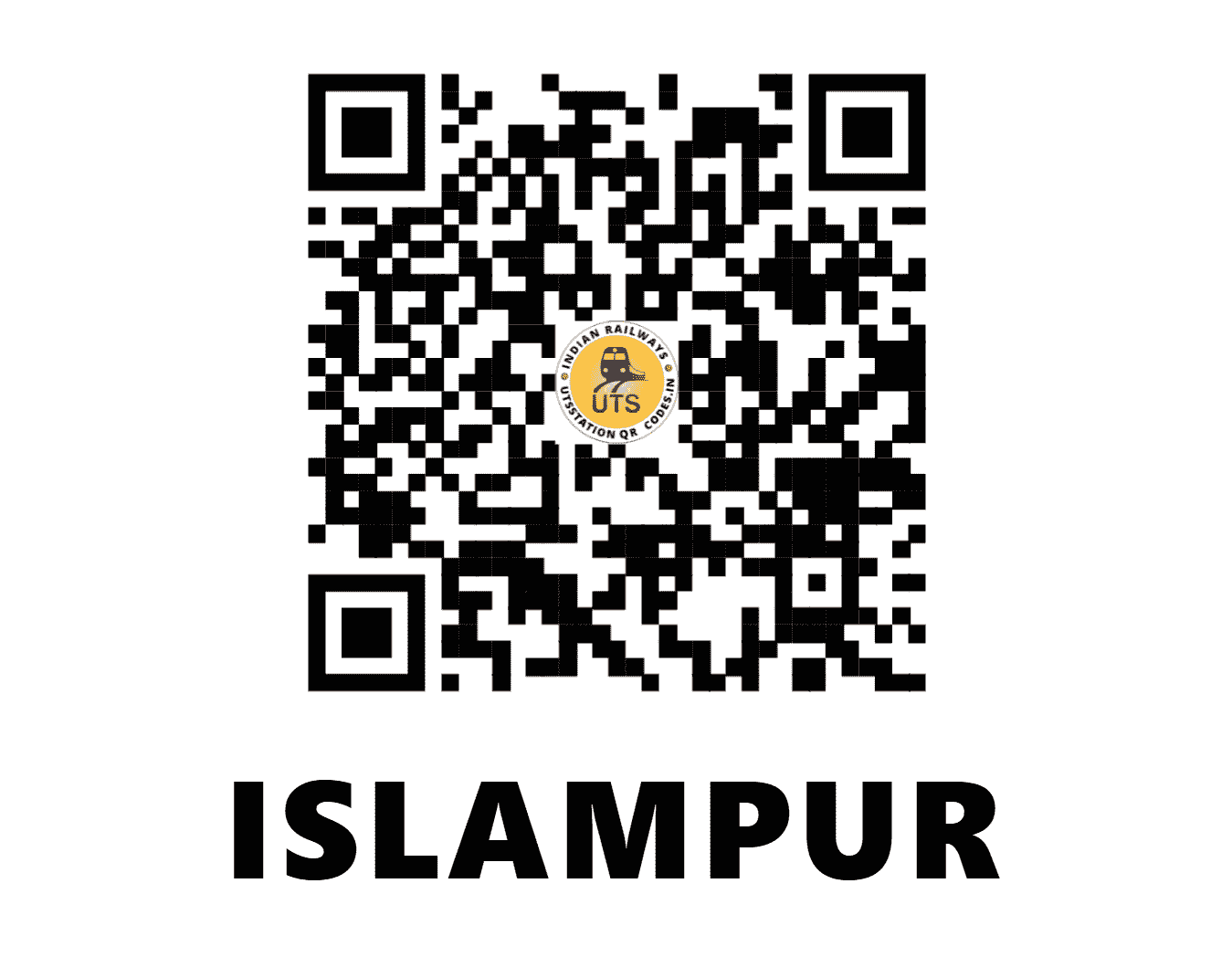 UTS QR Code for ISLAMPUR - IPR - EC (BIHAR)