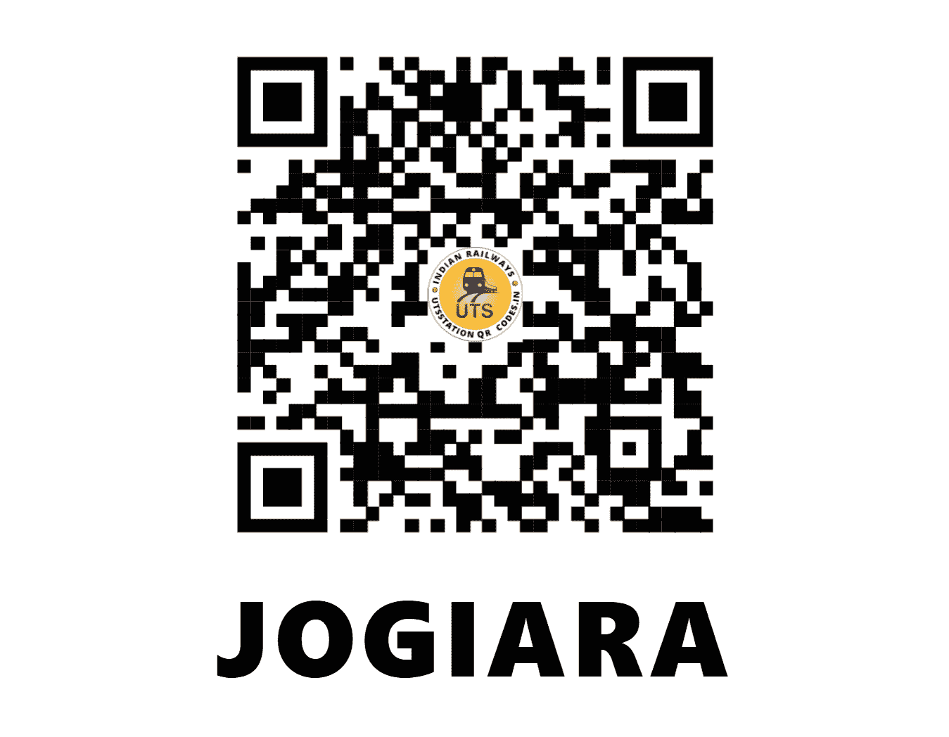 UTS QR Code for JOGIARA - JGA - EC (BIHAR)