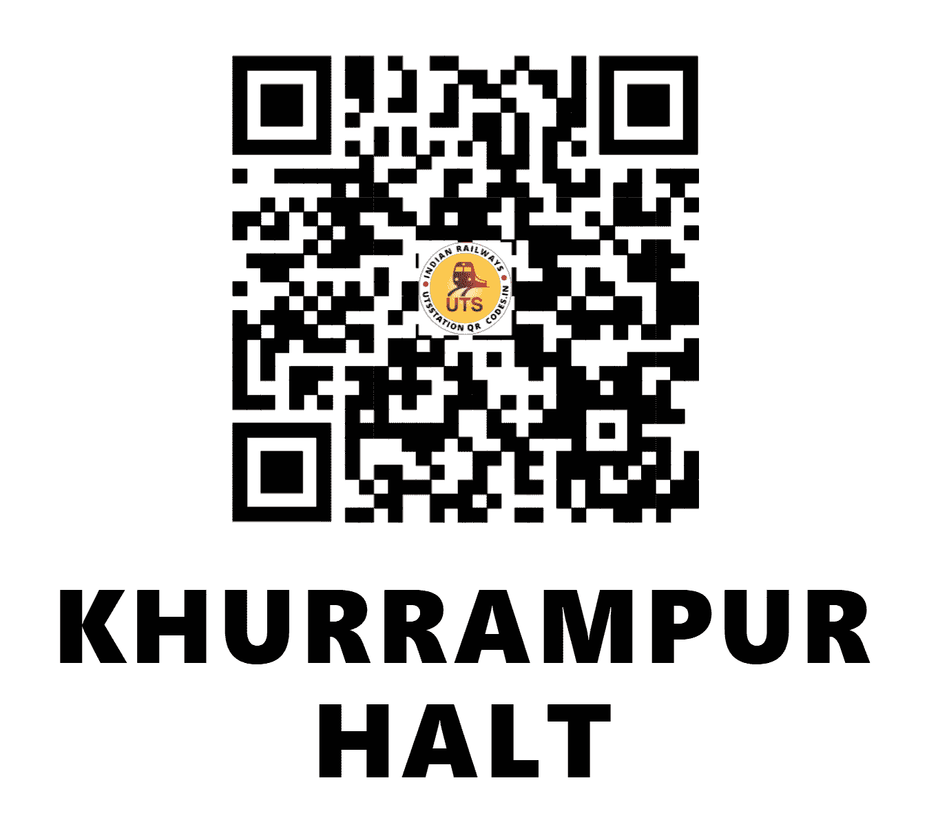 UTS QR Code for KHURRAMPUR HALT - KAMR - EC (BIHAR)