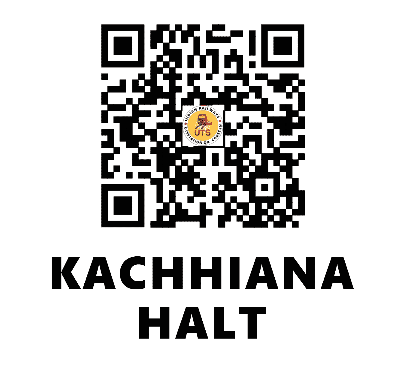 UTS QR Code for KACHHIANA HALT - KCYN - EC (BIHAR)