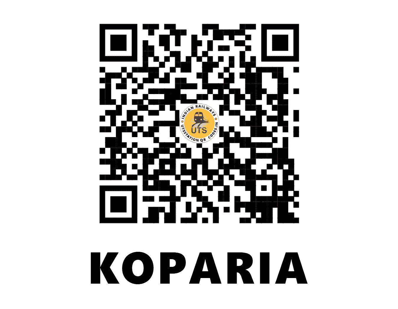 UTS QR Code for KOPARIA - KFA - EC (BIHAR)