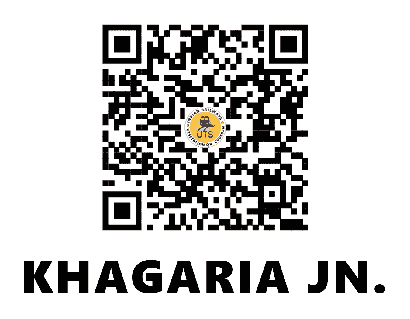 UTS QR Code for KHAGARIA JN. - KGG - EC (BIHAR)