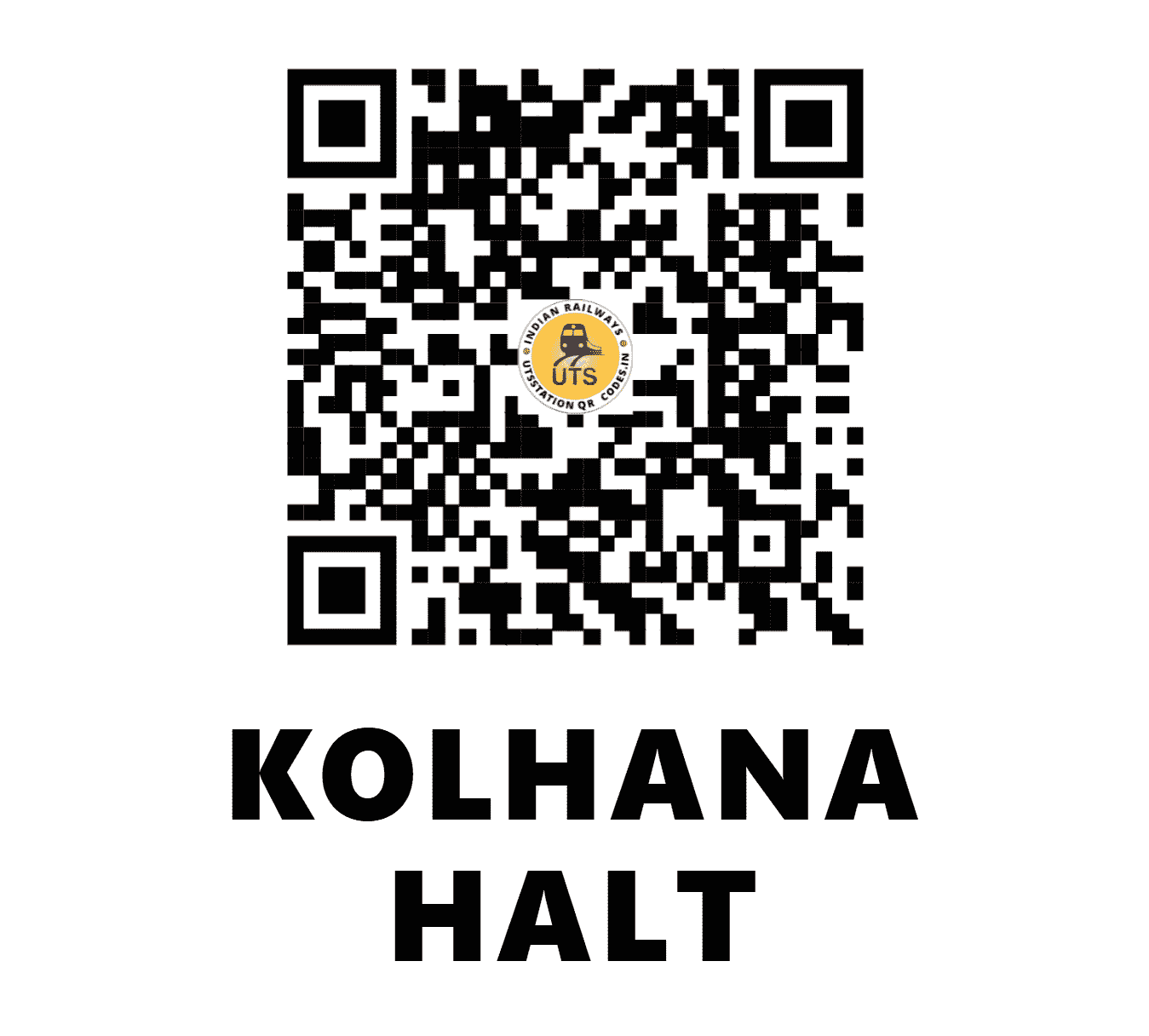 UTS QR Code for KOLHANA HALT - KLNA - EC (BIHAR)