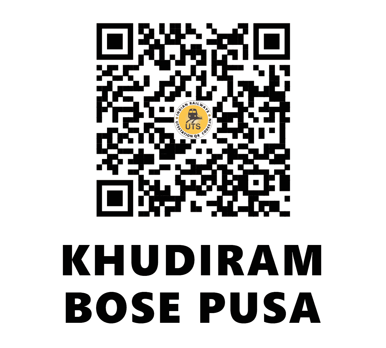 UTS QR Code for KHUDIRAM BOSE PUSA - KRBP - EC (BIHAR)