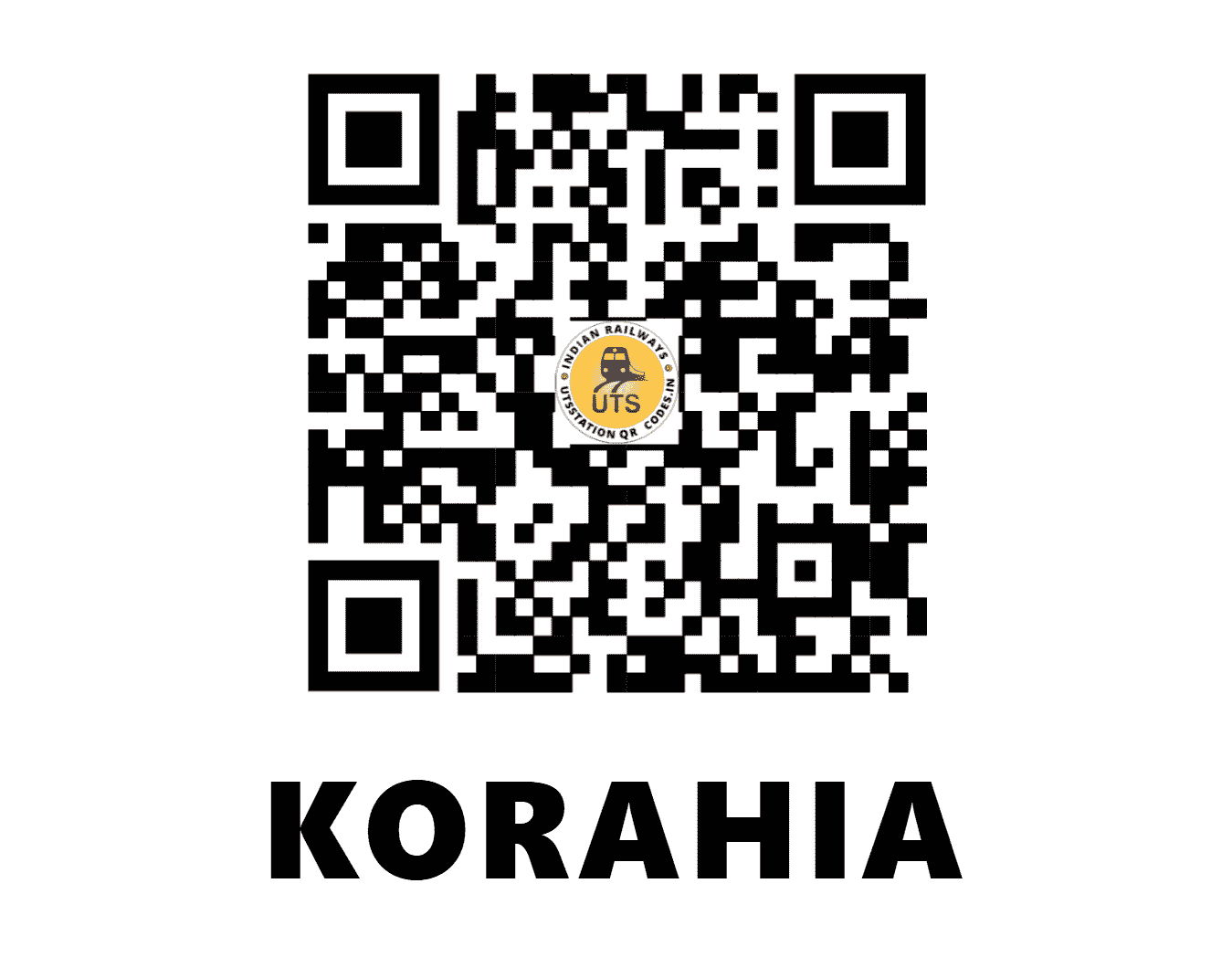 UTS QR Code for KORAHIA - KRHA - EC (BIHAR)