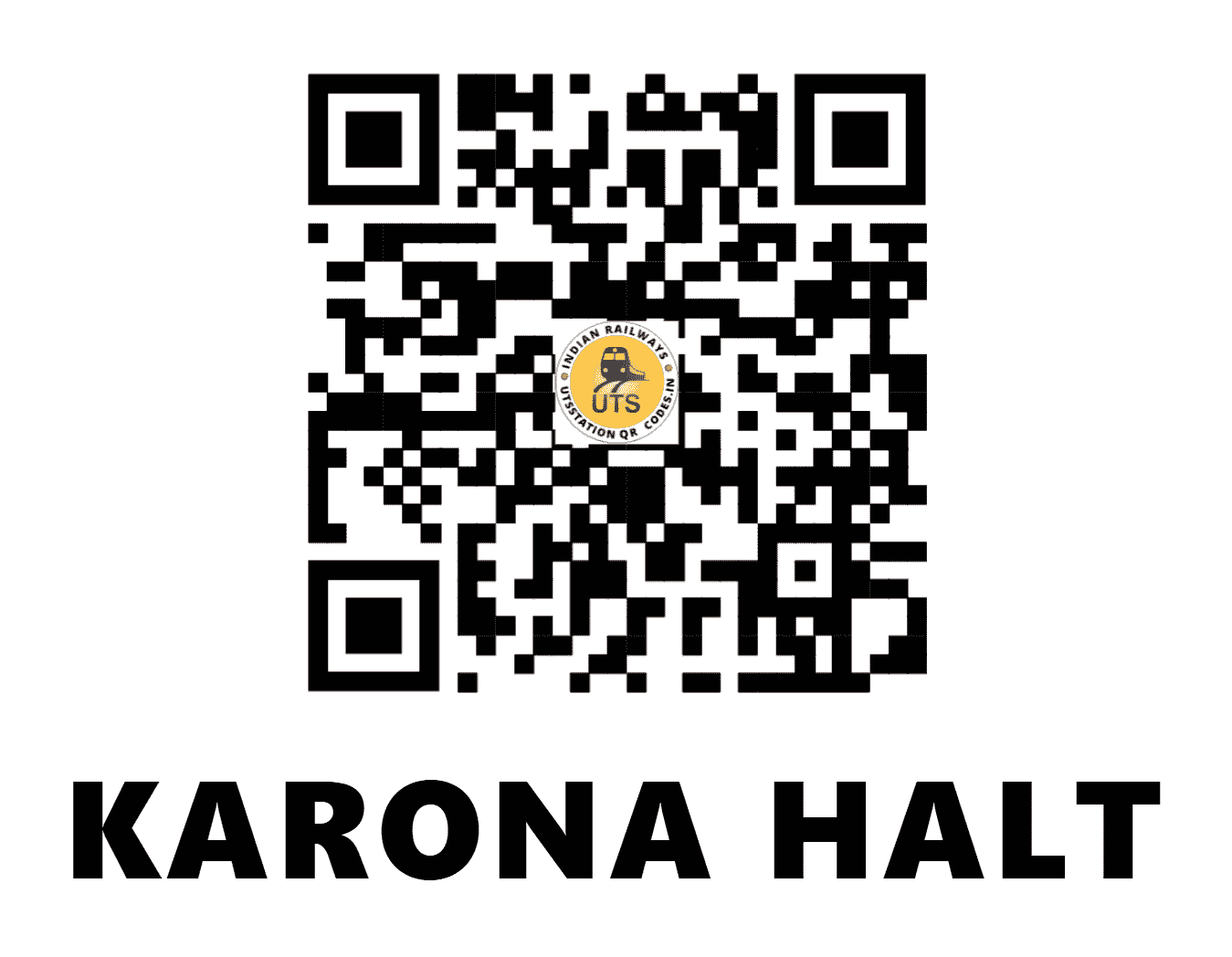 UTS QR Code for KARONA HALT - KRON - EC (BIHAR)
