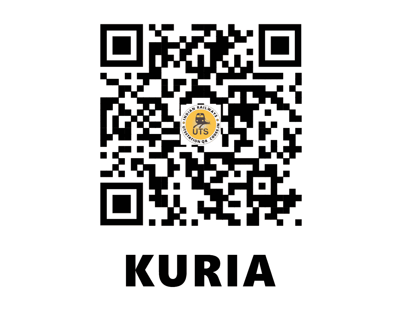 UTS QR Code for KURIA - KXRA - EC (BIHAR)