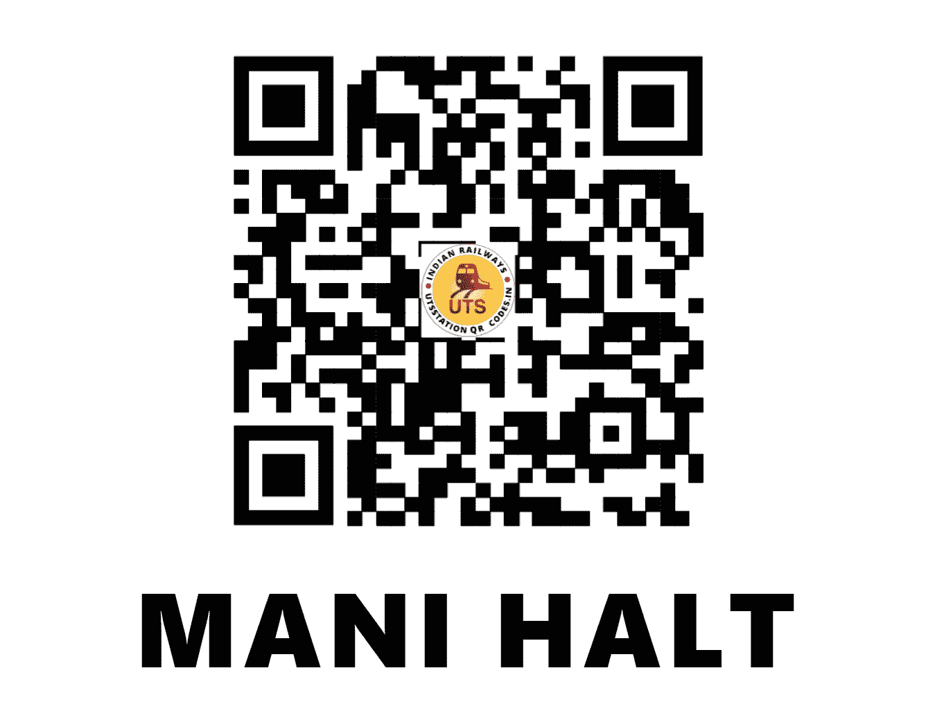 UTS QR Code for MANI HALT - MANI - EC (BIHAR)