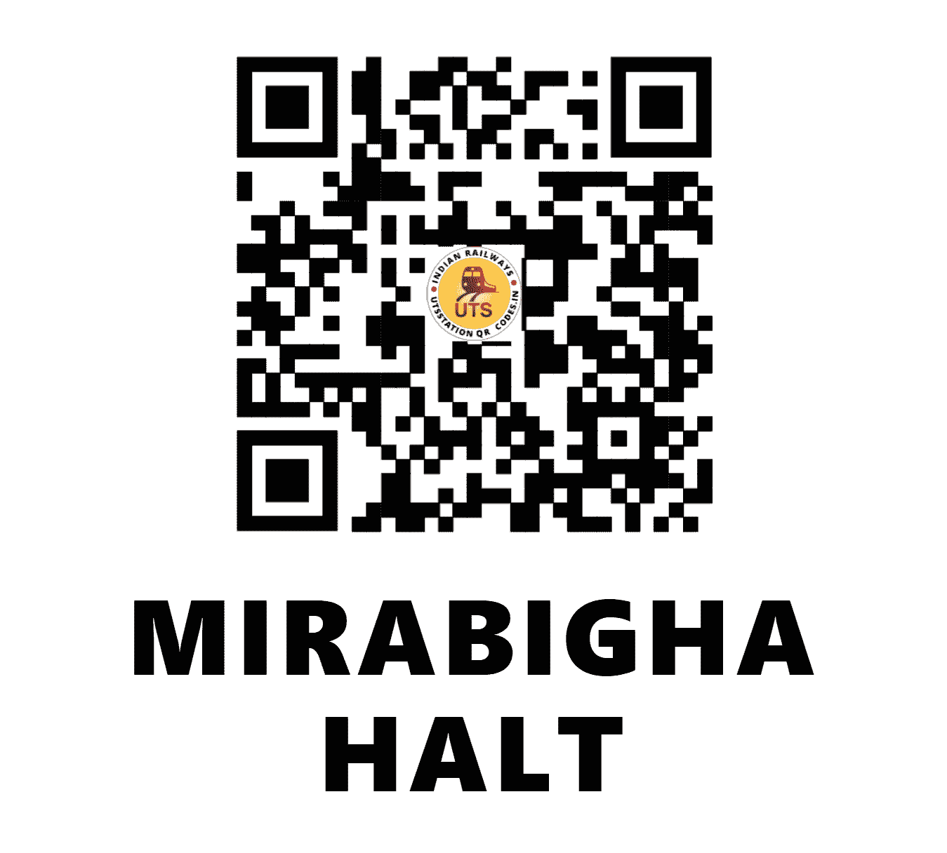 UTS QR Code for MIRABIGHA HALT - MBAH - EC (BIHAR)