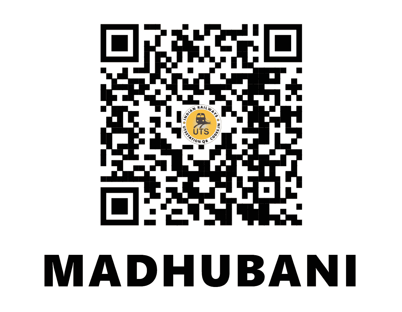 UTS QR Code for MADHUBANI - MBI - EC (BIHAR)