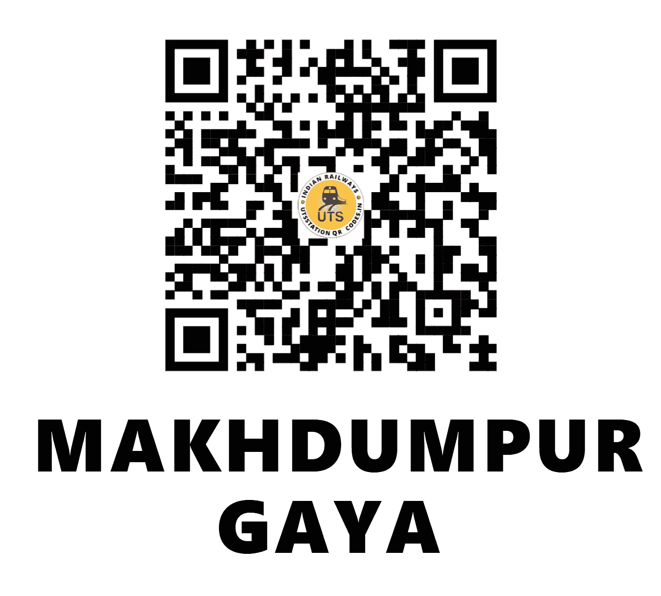 UTS QR Code for MAKHDUMPUR GAYA - MDE - EC (BIHAR)