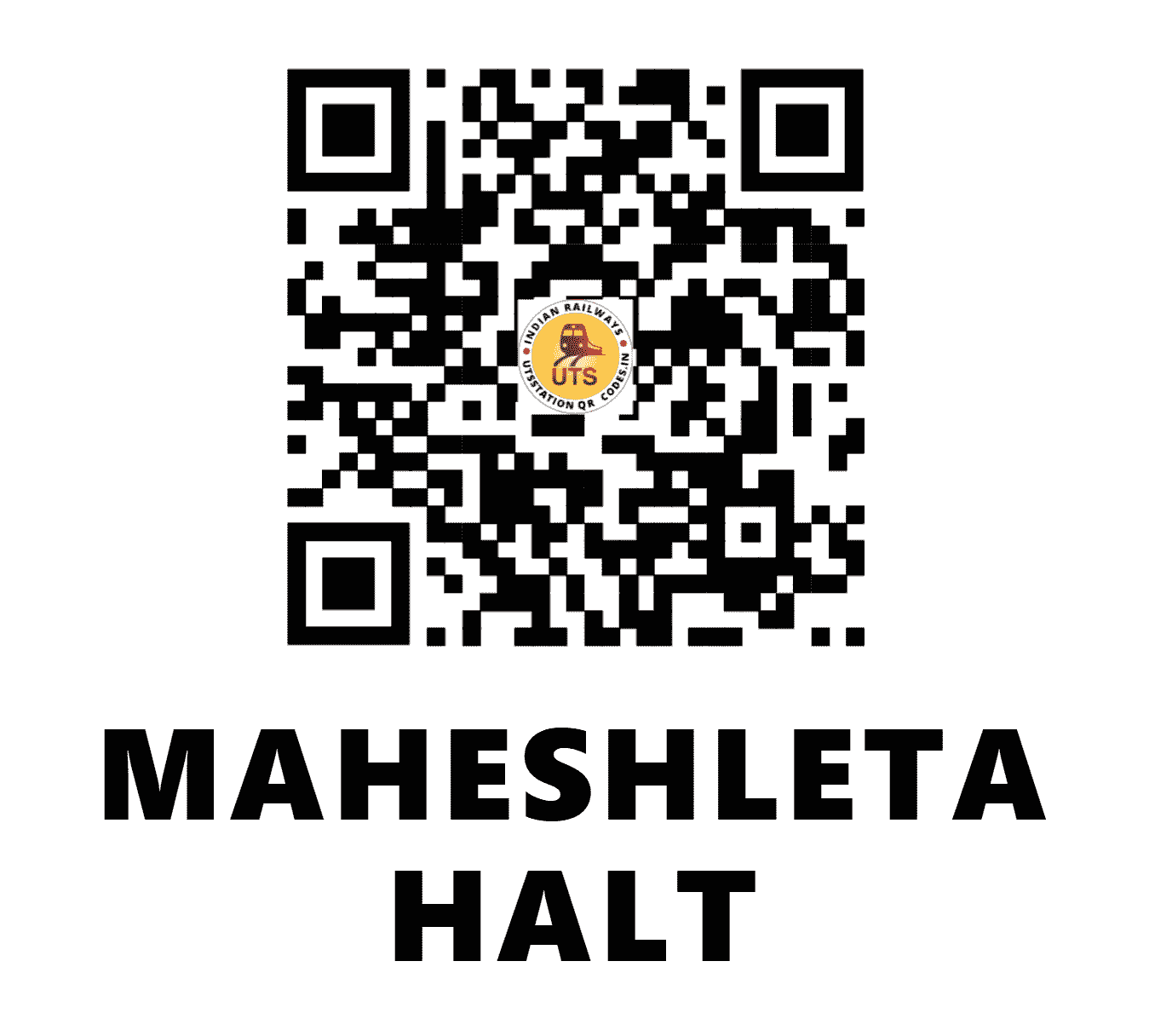 UTS QR Code for MAHESHLETA HALT - MHLT - EC (BIHAR)