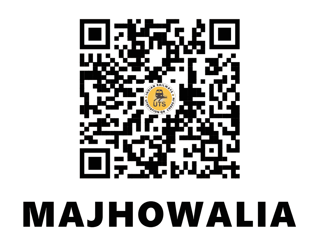 UTS QR Code for MAJHOWALIA - MJL - EC (BIHAR)