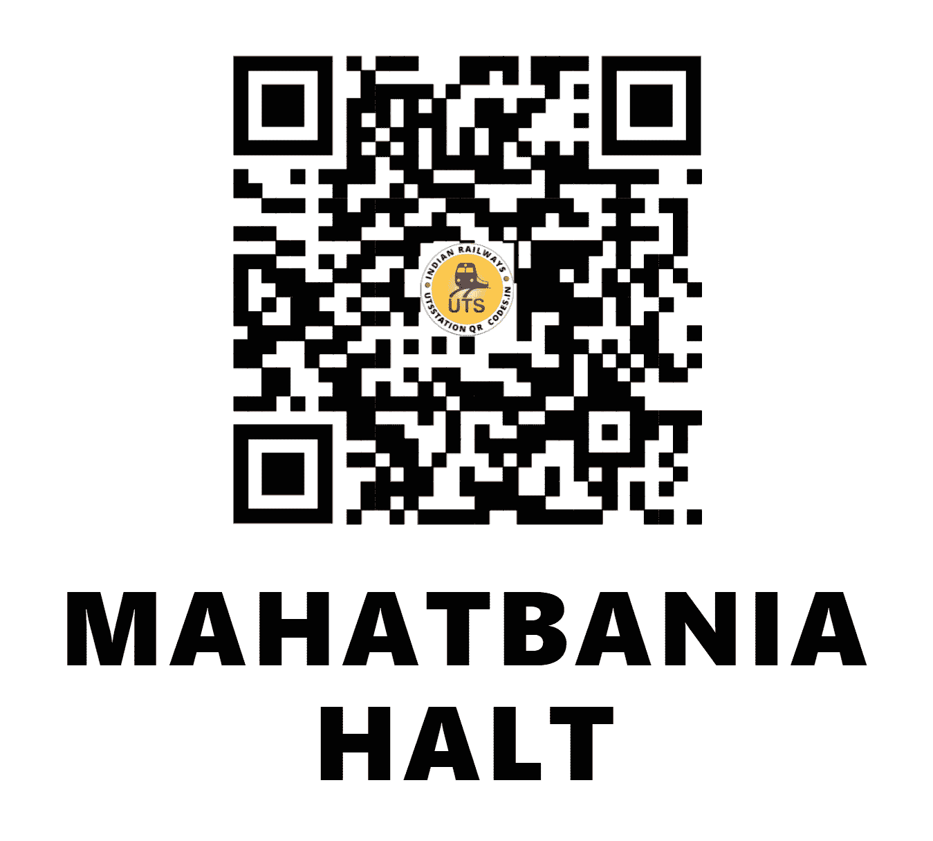 UTS QR Code for MAHATBANIA HALT - MTBH - EC (BIHAR)