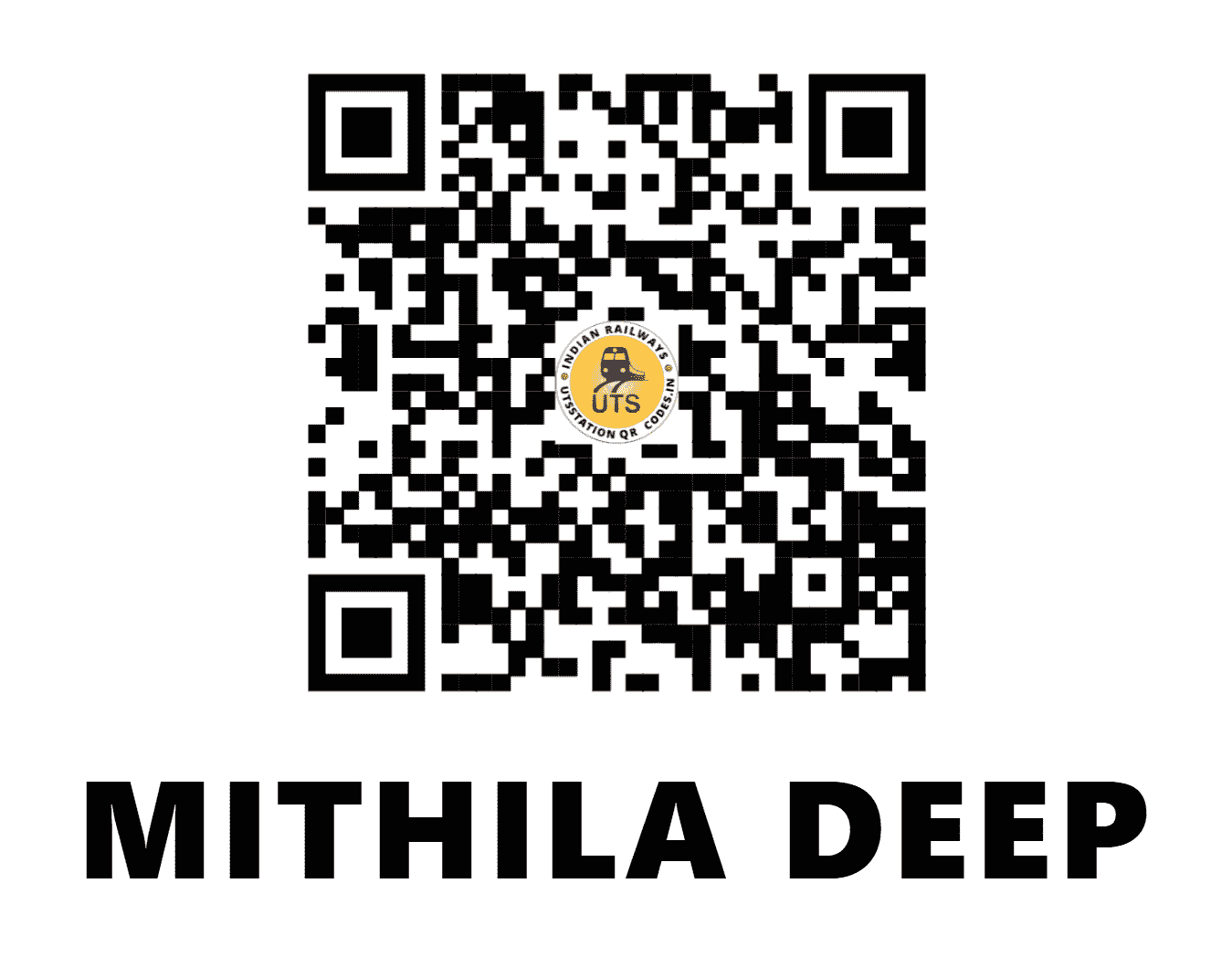 UTS QR Code for MITHILA DEEP - MTLP - EC (BIHAR)
