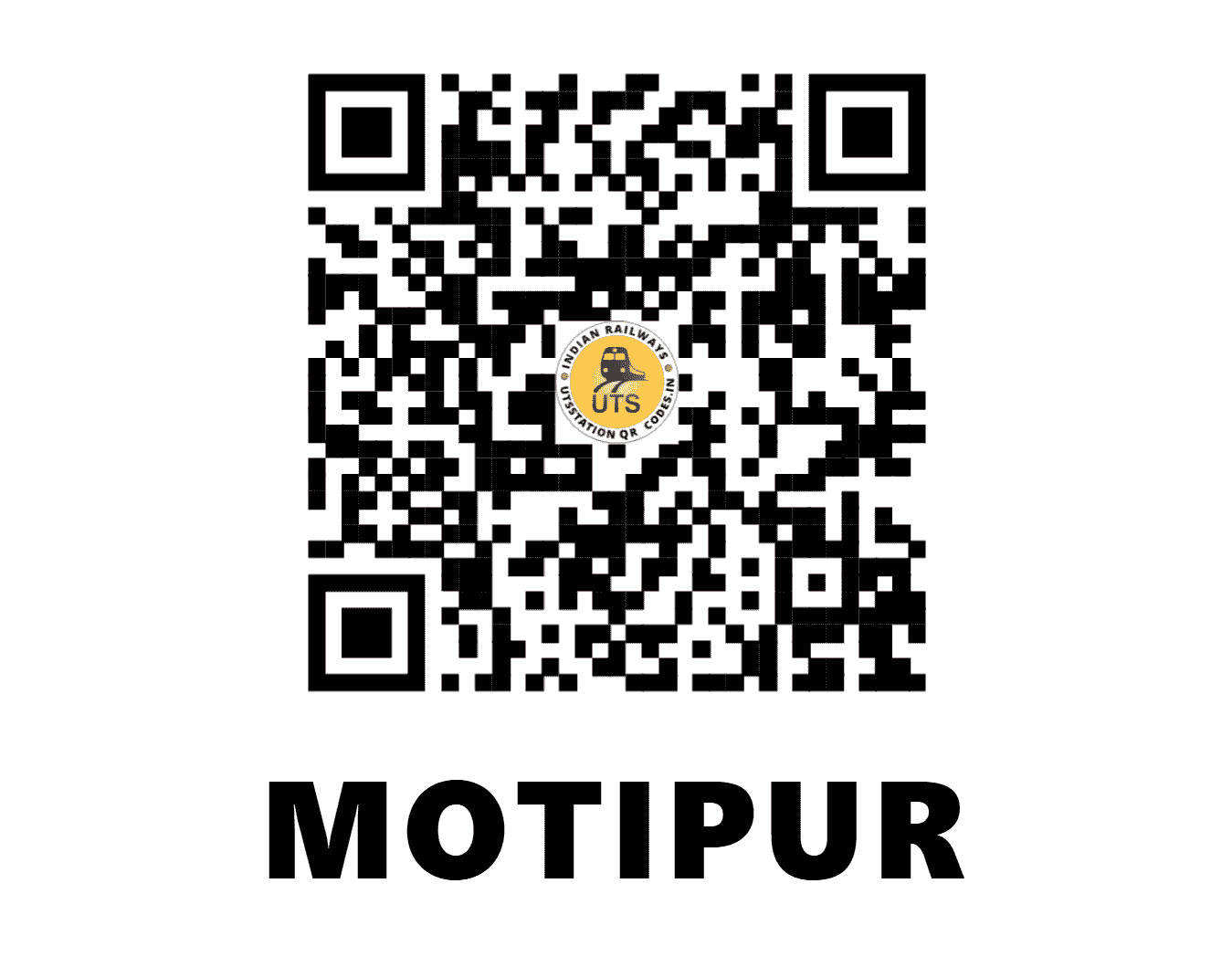 UTS QR Code for MOTIPUR - MTR - EC (BIHAR)