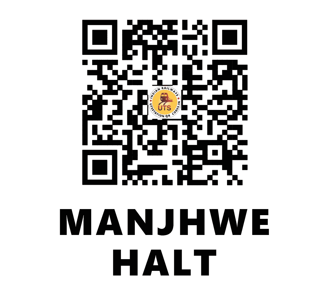 UTS QR Code for MANJHWE HALT - MZW - EC (BIHAR)