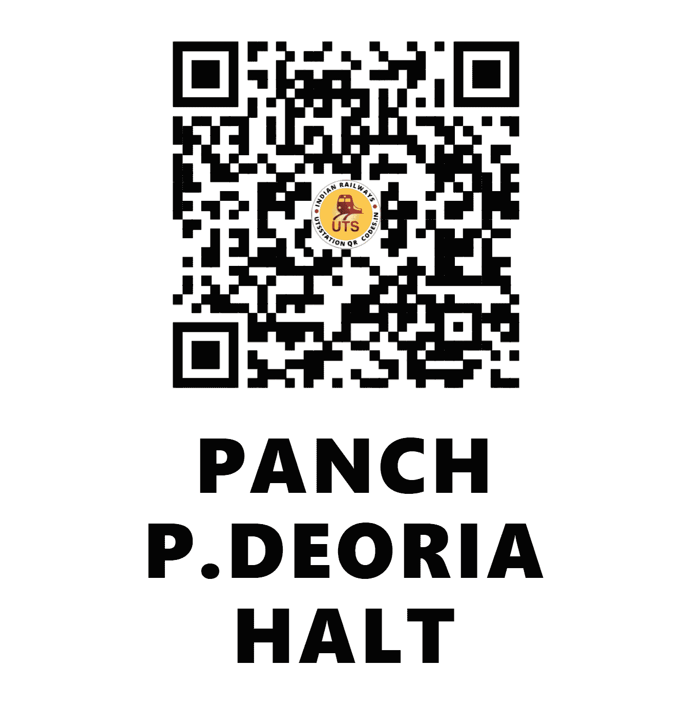 UTS QR Code for PANCH P.DEORIA HALT - PPDA - EC (BIHAR)