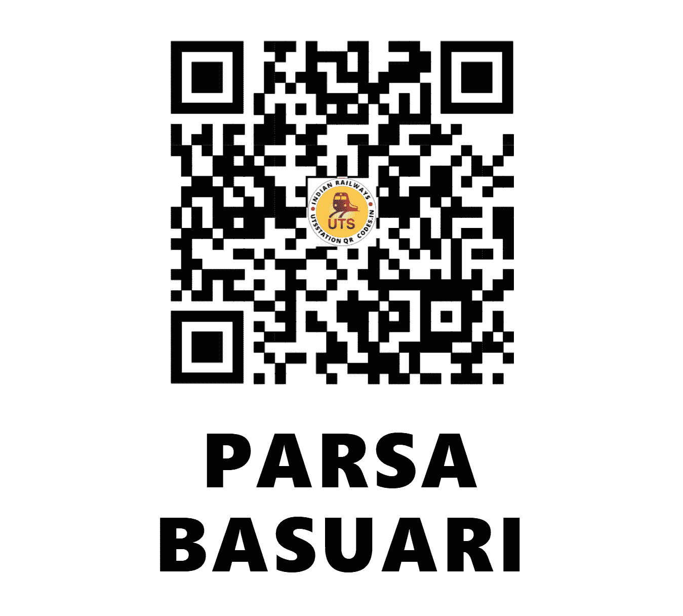 UTS QR Code for PARSA BASUARI - PRBR - EC (BIHAR)