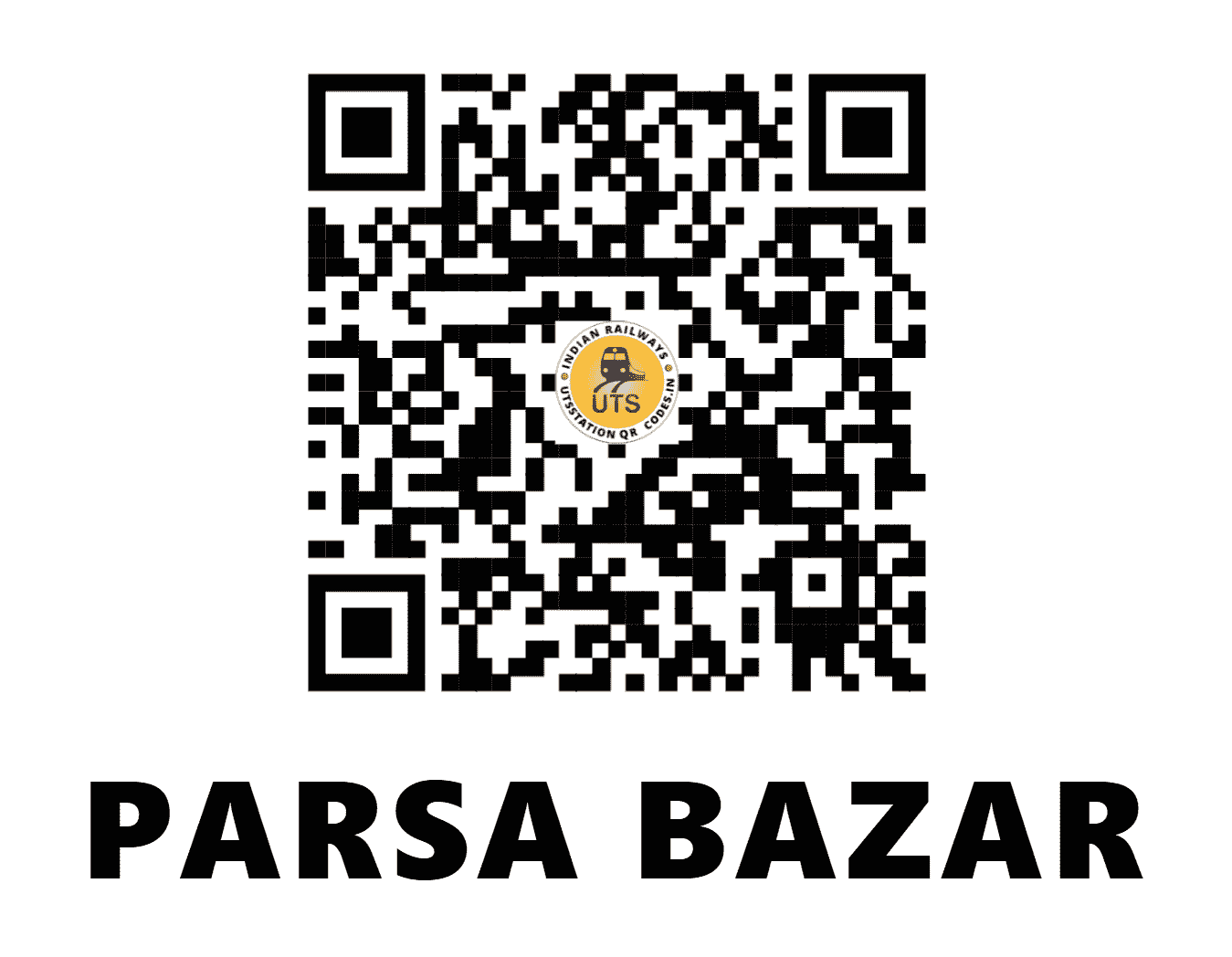 UTS QR Code for PARSA BAZAR - PRBZ - EC (BIHAR)