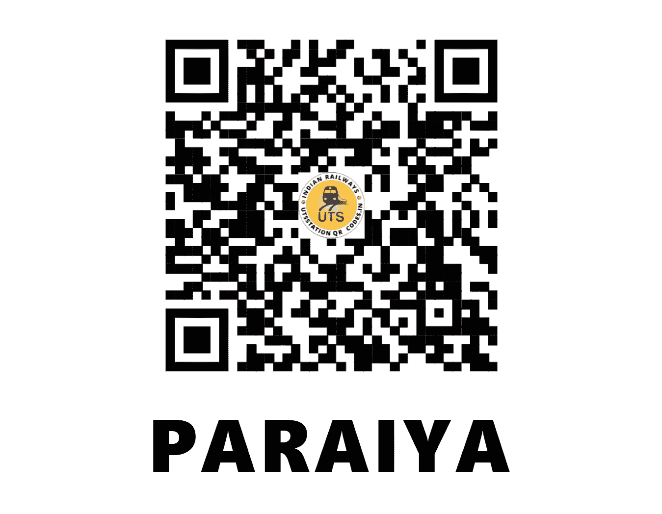 UTS QR Code for PARAIYA - PRY - EC (BIHAR)