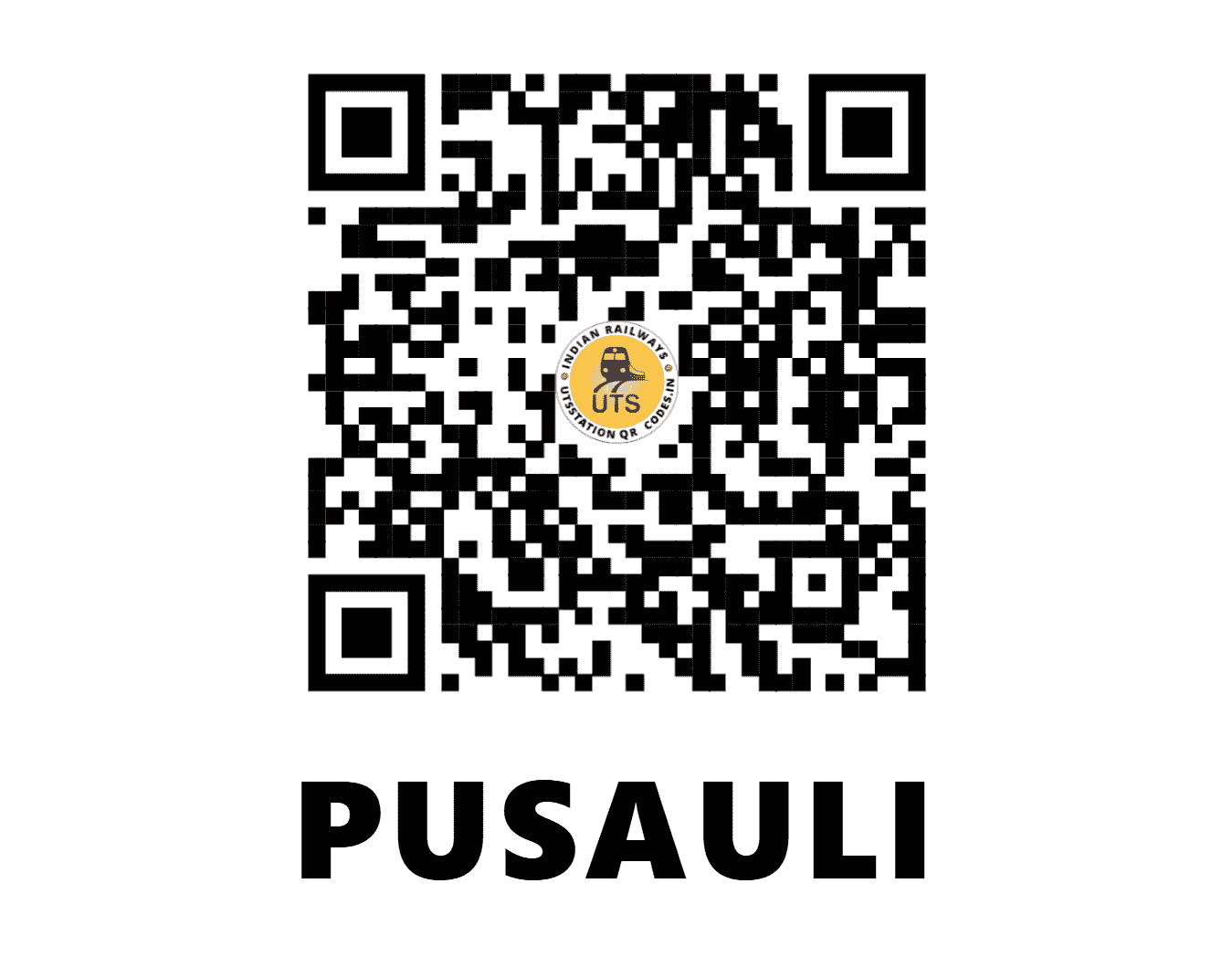 UTS QR Code for PUSAULI - PSE - EC (BIHAR)