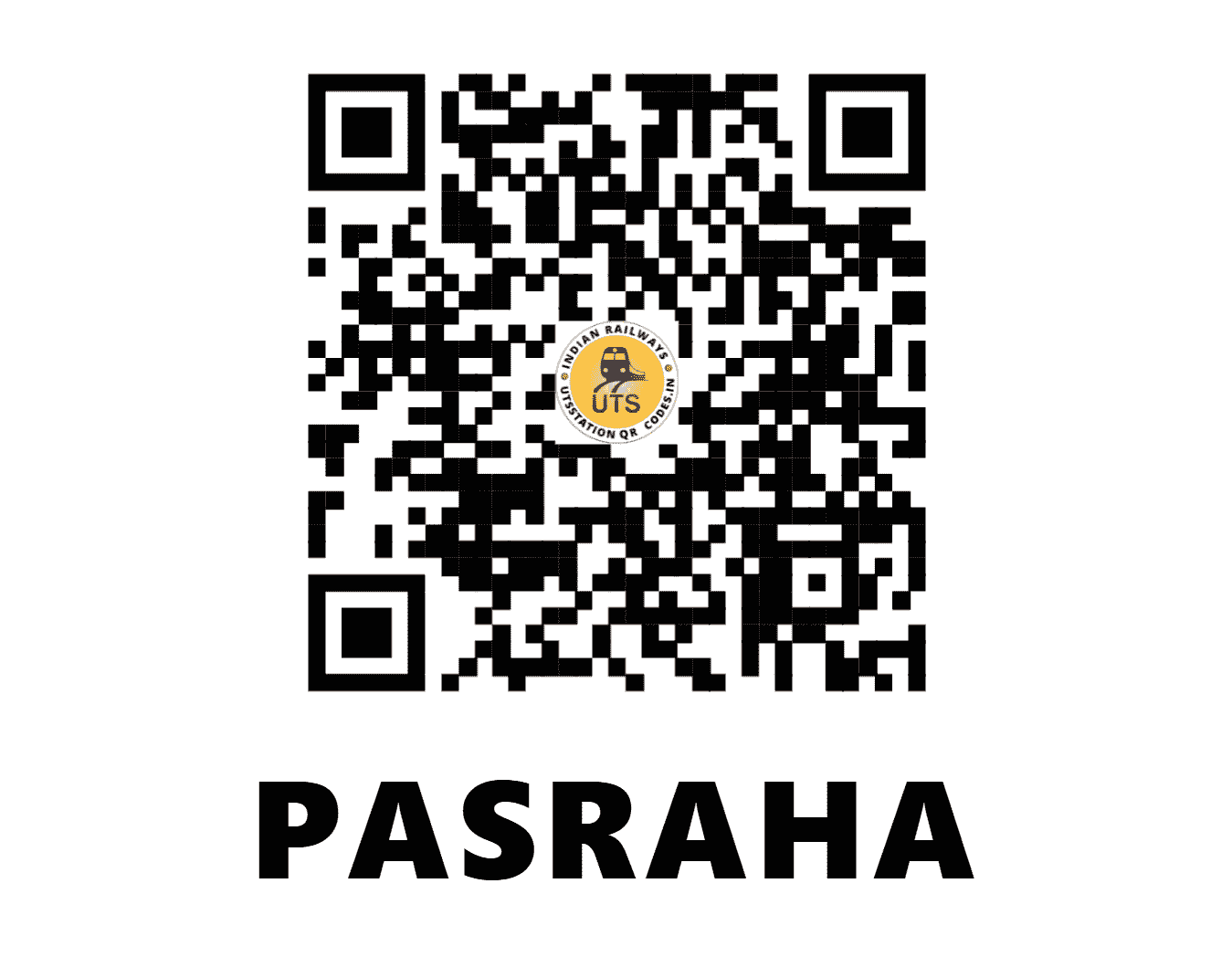 UTS QR Code for PASRAHA - PSR - EC (BIHAR)