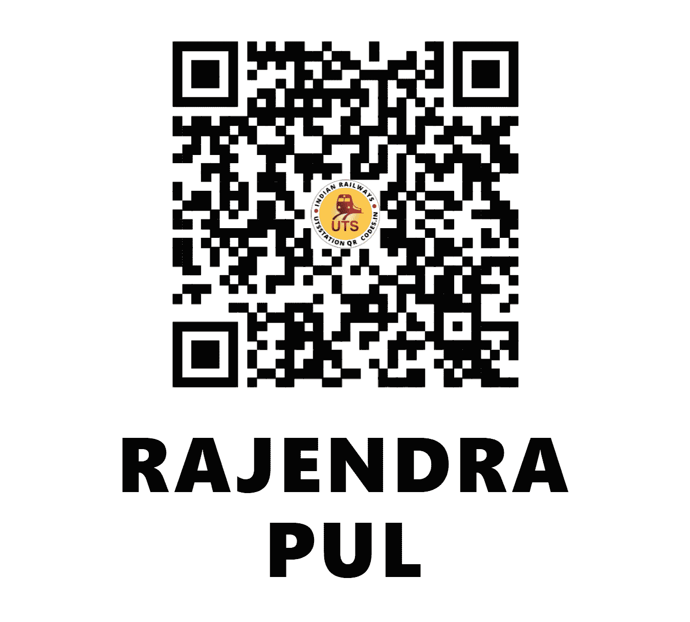UTS QR Code for RAJENDRA PUL - RJO - EC (BIHAR)