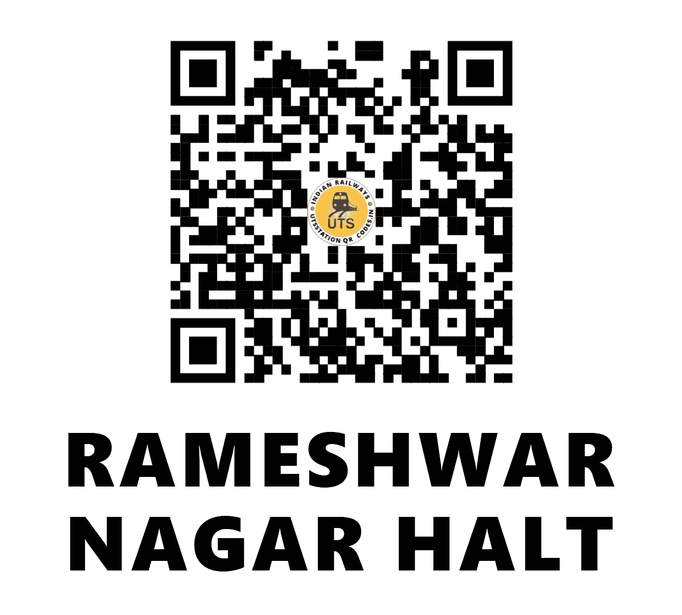 UTS QR Code for RAMESHWAR NAGAR HALT - RSWN - EC (BIHAR)