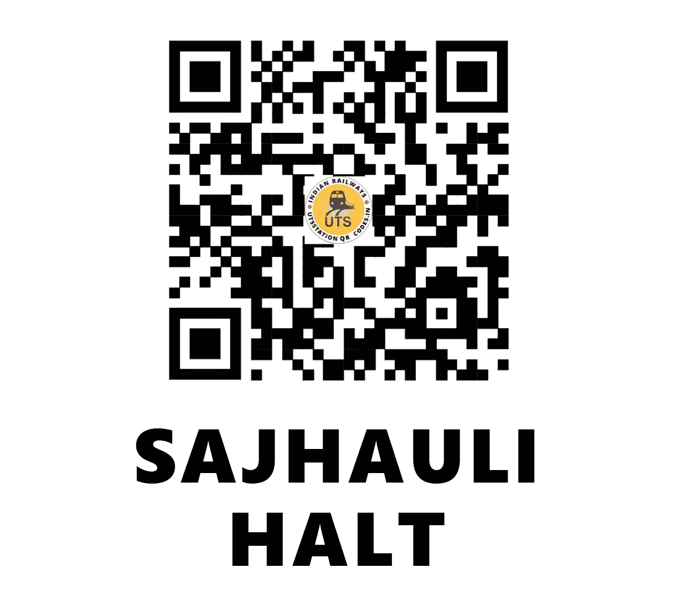 UTS QR Code for SAJHAULI HALT - SJV - EC (BIHAR)