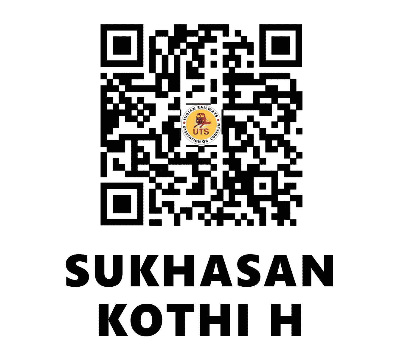 UTS QR Code for SUKHASAN KOTHI H - SKHK - EC (BIHAR)