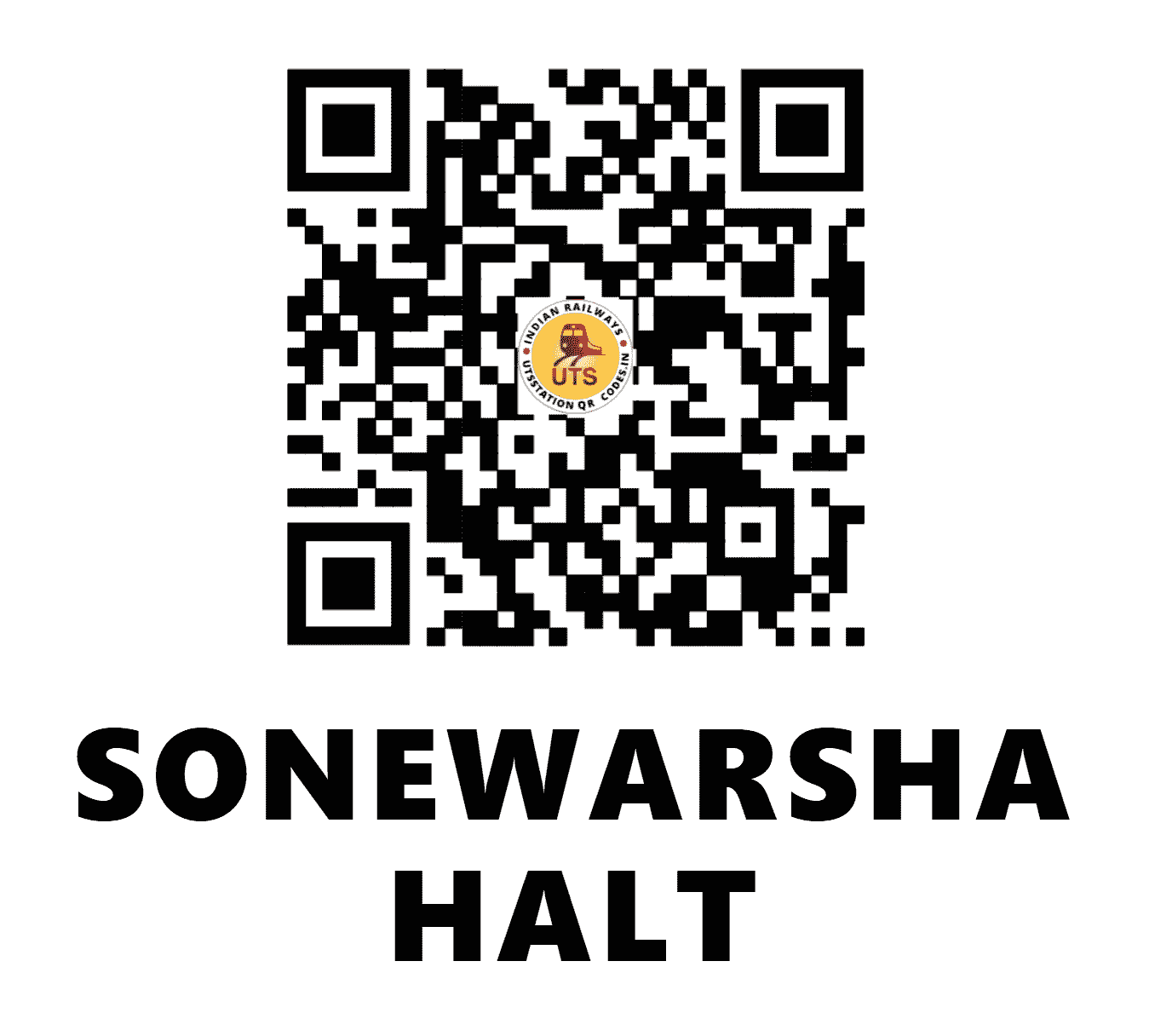 UTS QR Code for SONEWARSHA HALT - SONW - EC (BIHAR)
